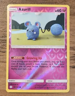 Azurill 146/236 NM Reverse Holo Pokemon SM Cosmic Eclipse Fairy Card Asaka Ito - Image 1