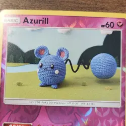 Azurill 146/236 NM Reverse Holo Pokemon SM Cosmic Eclipse Fairy Card Asaka Ito - Image 3