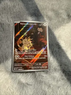 Pokemon TCG Team Rockets Meowth Card 203/182 Destined Rivals - Image 1