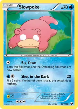 Slowpoke 23/108 Dark Explorers Pokemon Card LP - Image 1
