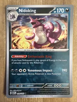 Nidoking Reverse Holo 034/165 Scarlet & Violet 151 Pokemon Card - Image 1
