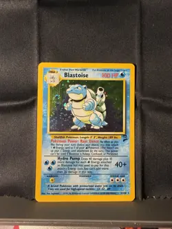 Pokemon TCG Blastoise 2/130 Base Set 2000 Rare Holo Card Ungraded - Image 1