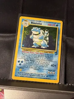 Pokemon TCG Blastoise 2/130 Base Set 2000 Rare Holo Card Ungraded - Image 3