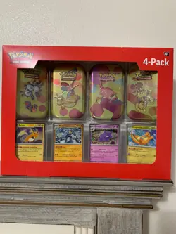 Pokemon TCG Scarlet & Violet 151 Mini Tin 4-Pack Sam’s Club New/Sealed - Image 1