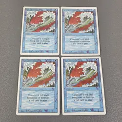 4x Blue Elemental Blast X4 MTG Revised Edition Magic The Gathering LP Playset - Image 1