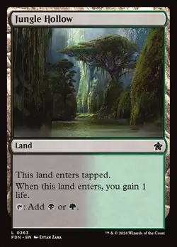 Jungle Hollow x4 4x Foundations NM MTG - Image 1