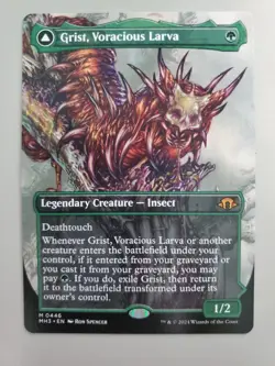 MTG Grist, Voracious Larva/the Plague Swarm Mod Horizons 3 448 Borderless Mythic - Image 1