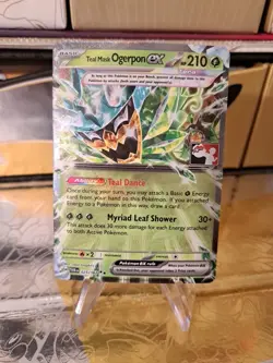Teal Mask Ogerpon ex Prize Pack Series 7 Promo Pokemon Card NM/LP Stamp - Image 1