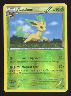 Pokemon XY - Furious Fists Leafeon #7/111 Reverse Holo Rare - Image 1