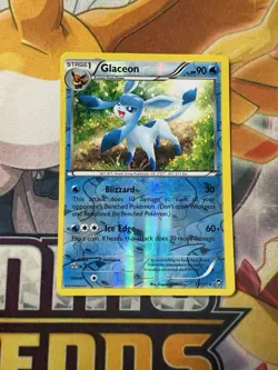 POKEMON GLACEON 19/111 REVERSE HOLO RARE FURIOUS FISTS - Image 1