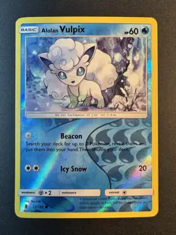 Alolan Vulpix - 21/145 - Reverse Holo - SM Guardians Rising Pokemon TCG - NM/LP+ - Image 3