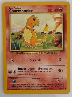 Pokemon TCG - Charmander - 46/102 - Base Set Unlimited LP $1 flat rate shipping - Image 1