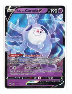 Galarian Cursola V 21/73 Ultra Rare Holo Champion's Path Pokemon TCG - Image 1