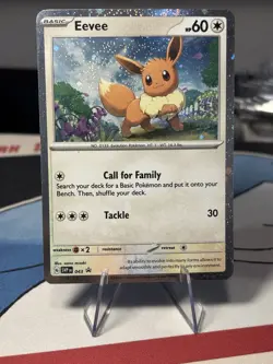 Pokemon TCG Eevee 43/215 Scarlet Violet Black Star Promos Holo LP - Image 1