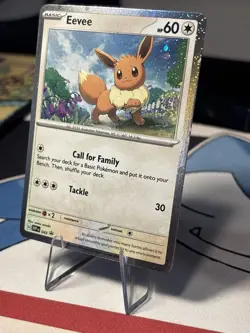Pokemon TCG Eevee 43/215 Scarlet Violet Black Star Promos Holo LP - Image 2