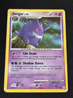 Pokemon - Gengar - 27/130 - Diamond and Pearl - Vintage - 2007 - Rare - Image 1