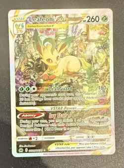 Pokemon Crown Zenith: Galarian Gallery Holo Leafeon VSTAR GG35/GG70 - NM - Image 3