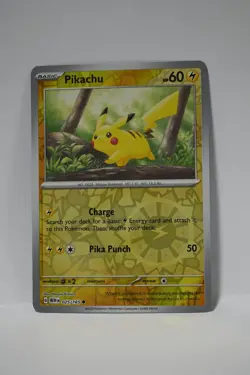 Pikachu 025/165 Common 151 Pokemon Reverse Holo NM - Image 1
