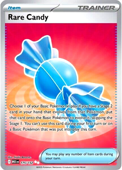Pokemon TCG Rare Candy 175/132 Mega Evolution Ultra Rare Full Art Trainer Holo - Image 1