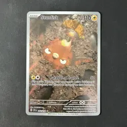 Pokemon Stunfisk Illustration Rare IR Surging Sparks 202/191 EN NM - Image 1