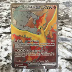 Pokemon TCG: Team Rocket's Moltres ex 208/182 Sv10: Destined Rivals Holo - Image 1