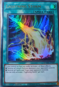 Lightning Storm MAMA-EN089 Ultra Rare 1st Edition YuGiOh TCG Card - Image 1