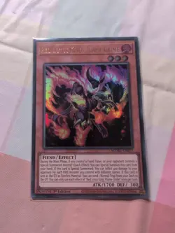 Yu-Gi-Oh! MZMU-EN077 - Red Lotus King, Flame Crime - 1st edition - Ultra Rare - Image 1