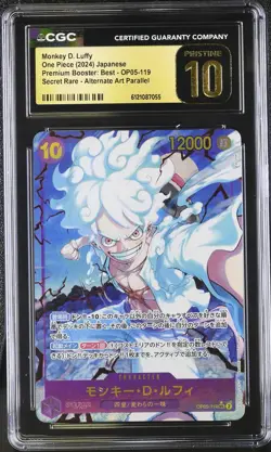 CGC 10 Monkey D. Luffy #OP05-119 Japanese 2024 One Piece Premium Booster: Best - Image 1