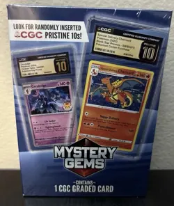 Pokemon TCG Mystery Gems CGC Graded Slab Factory Sealed New Card Box Big Hits!!! - Image 1