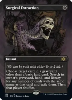 MTG English Surgical Extraction (Borderless) NM Foil Double Masters 2022 - Image 1