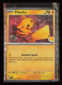 Pikachu (Pokemon Day 2026) Common Miscellaneous Cards & Products 051/162 NM - Image 1