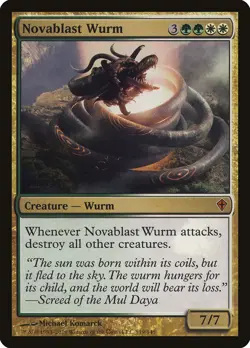 Novablast Wurm Worldwake PLD White Green Mythic Rare MAGIC MTG CARD ABUGames - Image 1