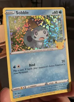 [Slight holo bleed] Sobble - 24/25 - Pokemon McDonald's 25th Anniversary 2021 NM - Image 1