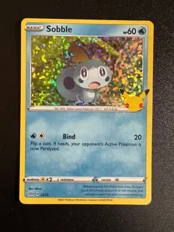 [Slight holo bleed] Sobble - 24/25 - Pokemon McDonald's 25th Anniversary 2021 NM - Image 2