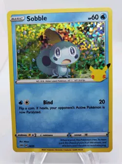 2021 Pokemon 25th Anniversary Promos - Sobble McDonald's Holo Stamped 24/25 NM - Image 1
