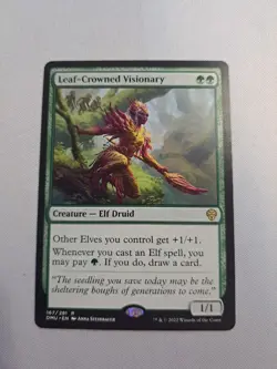 MTG: Leaf-Crowned Visionary (LP): Dominaria United - Image 1