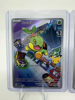 Pokemon TCG 30th First Partners Turtwig Chimchar Piplup Illustrator 3Pcs Set - Image 3