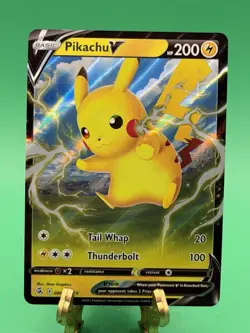 Pokemon Card Fusion Strike Pikachu V 086/264 Rare V Holo - Image 1