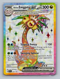 Alolan Exeggutor ex 225/191 Ultra Rare Surging Sparks Pokemon Near Mint - Image 1