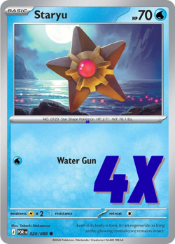 Pokemon Playset - Staryu 020/088 - Perfect Order NM Playset x4 - Image 1