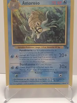 Amoroso (Omastar) Pokemon German Uncommon Water LP Used See Pictures - Image 3