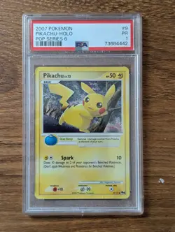 2007 Pokemon Promo Pop Series PSA 1 Pikachu #9 Holo - Image 1