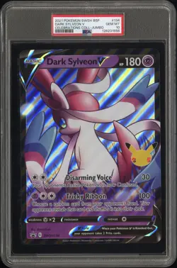 2021 Pokemon Swsh Black Star Jumbo #134 Dark Sylveon V PSA 10 - Image 1