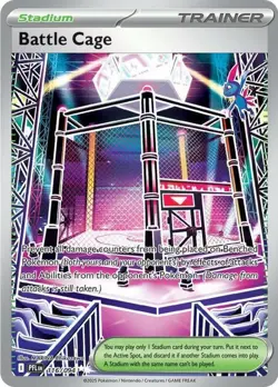 1x Battle Cage - 116/094 - Ultra Rare NM-Mint Pokemon ME02 - Phantasmal Flames - Image 1