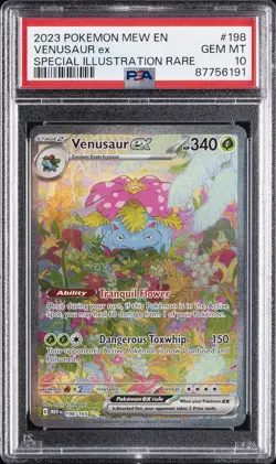2023 POKEMON MEW EN-151 SPECIAL ILLUSTRATION RARE #198 VENUSAUR EX PSA 10 - Image 1