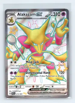 Alakazam ex 215/091 SV: Paldean Fates Shiny Ultra Rare Pokemon TCG NM - Image 1