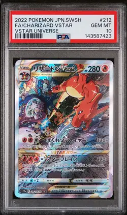 Fa/Charizard Vstar Pokemon Japanese Sword & Shield Vstar Universe 212 NM PSA 10 - Image 1