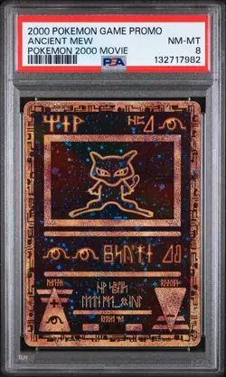 Ancient Mew Pokemon 2000 Movie Pokemon Game Movie NM PSA 8 -Swirl - Image 1