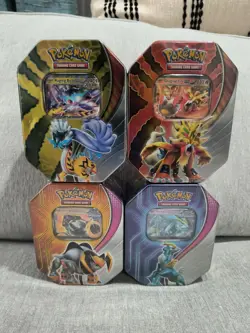 Pokemon Paradox Destinies Complete Set of 4 Tins Sealed Brand New - Image 1