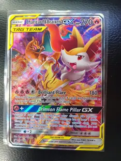 Pokemon TCG Charizard & Braixen GX TAG TEAM Black Star Promo SM230 Holo 💎💎💎 - Image 1